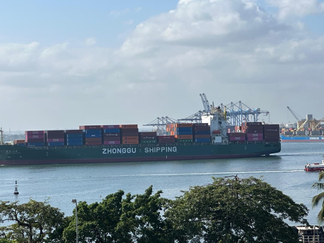 Container vessel at Mombasa port